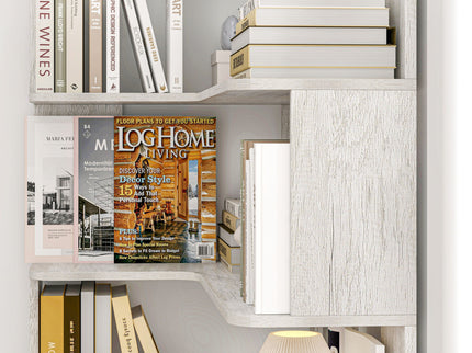 L-Shaped Corner Bookshelf