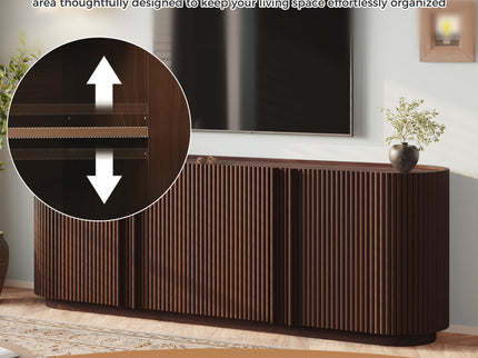 TV Stand With Fluted Tambour Style Door