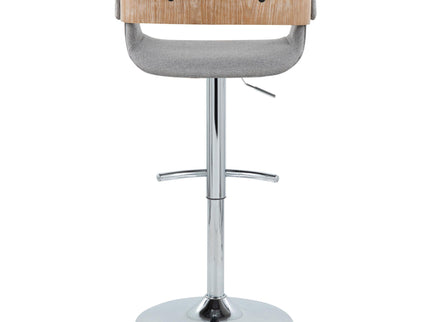 Elisa - Mid Century Modern Adjustable Barstool With Swivel With Rounded T Footrest (Set of 2)
