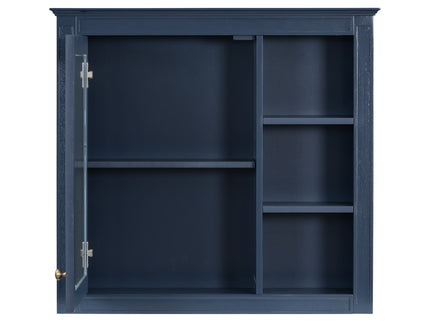 Bathroom Vanity With Medicine Cabinet, Royal Mirror Cabinet, Modern Bathroom Storage Cabinet With 2 Soft Closing Doors And 4 Drawers