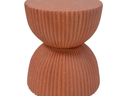 Side Table With Speckled Ribbed Texture