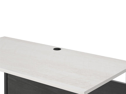 Sorina - Writing Desk - White / Light Oak