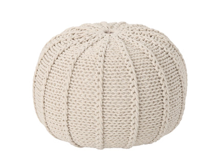 Bordeaux - Knitted Round Pouf Ottoman And Floor Cushion