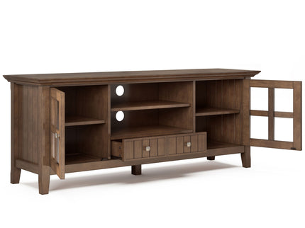 Acadian - TV Media Stand - Rustic Natural Aged Brown