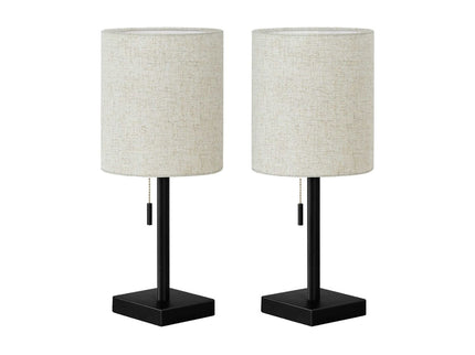 Lighting, Table Lamp, USB Port Included, Nickel, Contemporary (Set of 2)