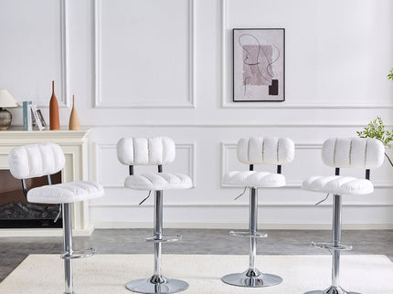 Adjustable Height Bar Stools With Footrest For Kitchen Island (Set of 2)