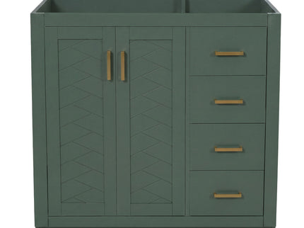 Retro Style Bathroom Vanity, 3 Drawers & Soft Closing Doors
