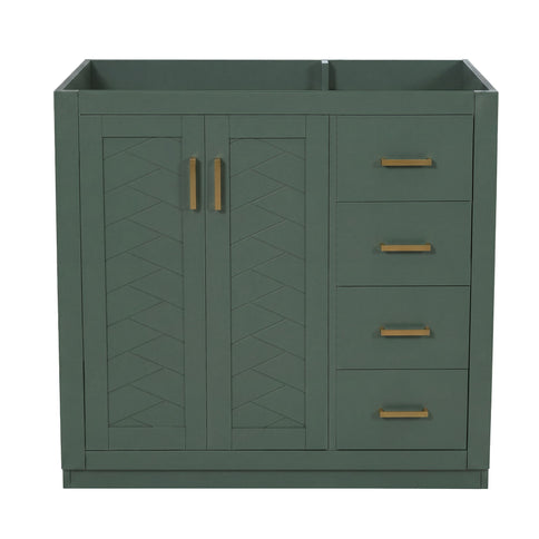 Retro Style Bathroom Vanity, 3 Drawers & Soft Closing Doors