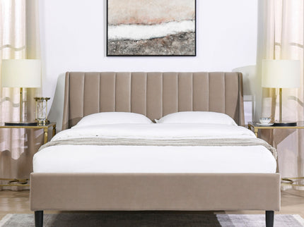Aspen - Vertical Tufted Modern Headboard Platform Bed Set