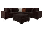 Dark Brown / 2 Pc. Symmetrical Sectional Sofa, Ottoman