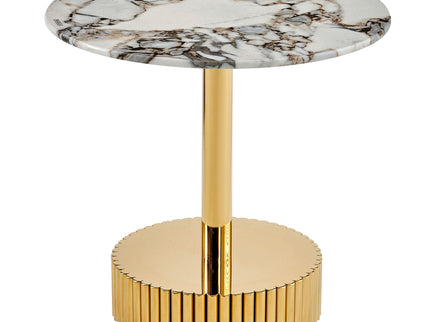 End Table For Living Rooms - Gold / White