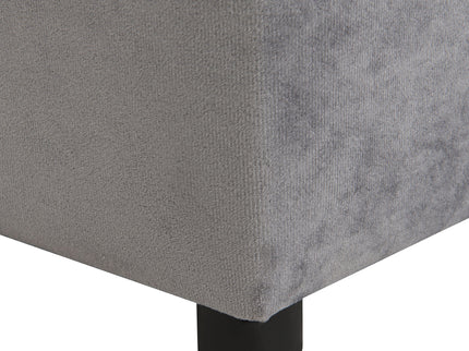 Kids Velvet Upholstered Chair With Ottoman For Comfortable Seating - Gray