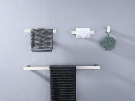 4 Pieces Bathroom Hardware Set Single Towel Bar, Towel Holder, Toilet Paper Holder