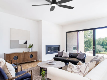 42" Ceiling Fan With Light, Tri Color Dimmable, DC Motor, 5 Blades