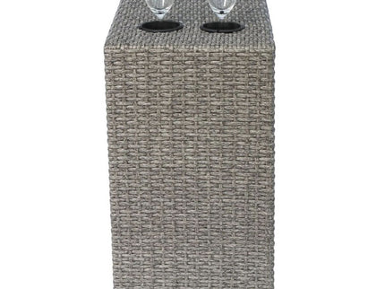 Outdoor 7 Person Conversation Set With Cushions, All Weather - Gray Mix