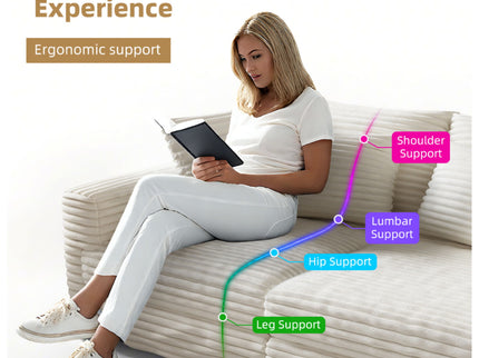 Deep Seat Convertible Sofa With Soft Pillows And Ottomans