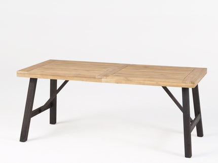 Outdoor Dining Set With 2 Bench And 1 Dining Table - Light Brown