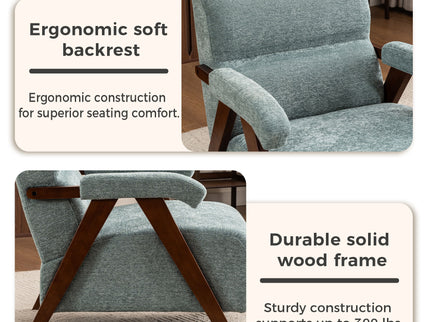 Modern Accent Chair With Tufted Armchair For Reading Room