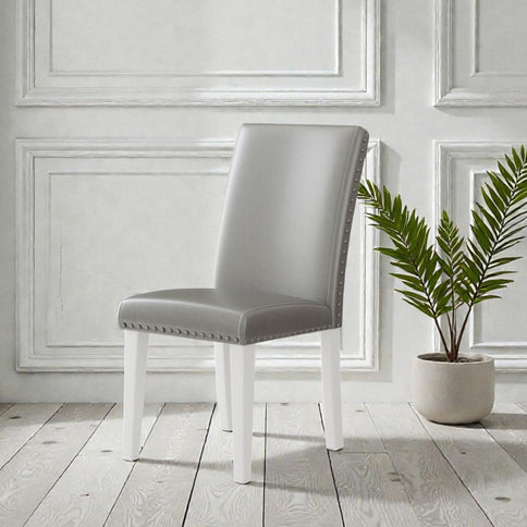 Upholstered Dining Chair With High Back Design (Set of 2)