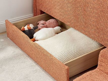 Safe Kids Bed With Guardrails And Storage