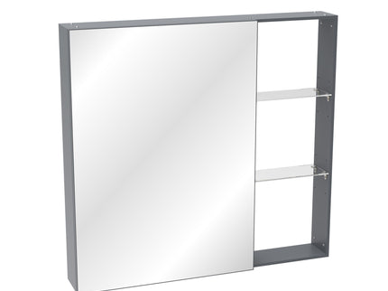 Medicine Cabinet, Wall Mounted Bathroom Mirror With Storage, Adjustable Shelves - Black Brown