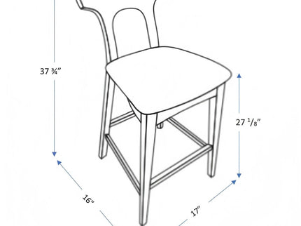 Hester - Upholstered, Square Bar Chair (Set of 2)
