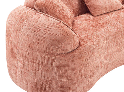 Curved Compressed Sofa, Nordic-Style Design For Living Room