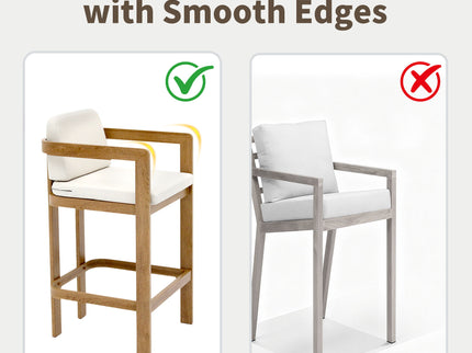 Bar Stool For Gardens And Patio (Set of 2) - Wood