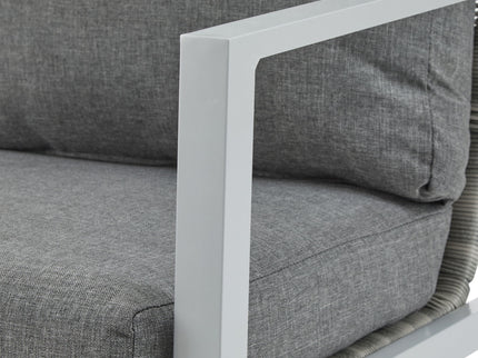Modern Lounge Chair With Rope Accents And Cushions