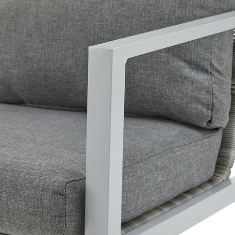 Modern Lounge Chair With Rope Accents And Cushions