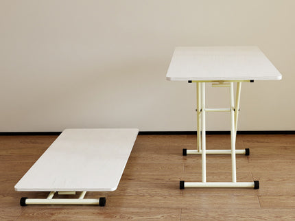 Adjustable Standing Table, Indoor & Outdoor Use, Portable With Adjustable Height - Off White / White
