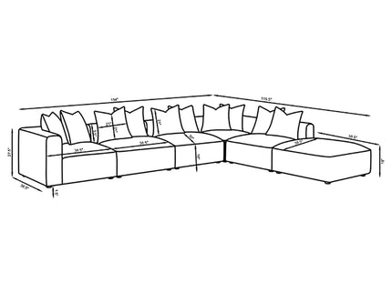 Amherst - Modular Sectional With Cushions - Gray