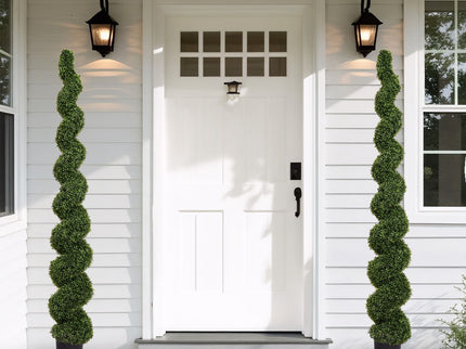 Artificial Outdoor UV Resistant Plastic Boxwood Topiary Spiral Tree