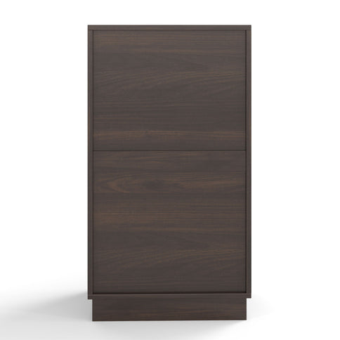 Tilt Out Trash Can Cabinet With Wave Textured Drawer & Pull Out Bin