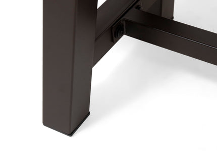 Outdoor Patio Bench - Gray / Rustic Metal