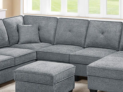 5 Piece Sectional Set With USB Port And Ottoman