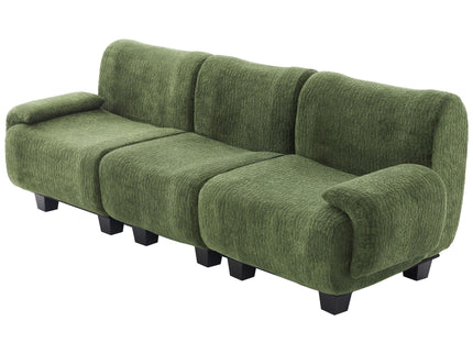 3 Seater Sofa Couch With Curved Armrests