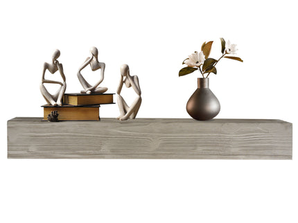 Rustic Wood Fireplace Mantel, Wall-Mounted & Floating Shelf For Home Decor