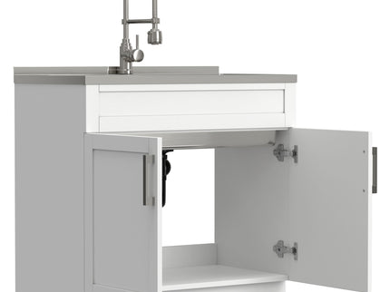 Hennessy - Deluxe Laundry Cabinet With Faucet And Stainless Steel Sink