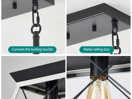 Chandelier Pendant Light For Dining Room Kitchen, 5 Light Fixture With Adjustable Height