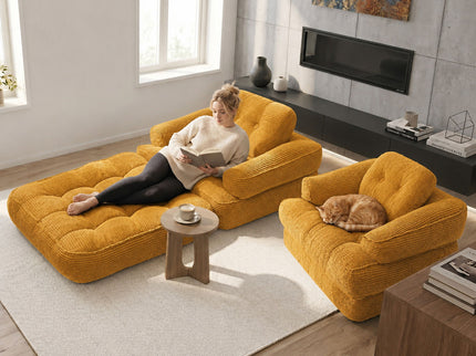 Convertible 2 In 1 Armrest Sofa For Bedroom