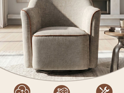 360° Swivel Accent Chair With Flared Arms