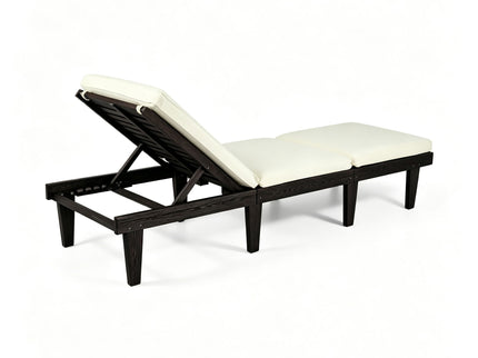 Ariana - Chaise Lounge With Cushion For Outdoor - Black