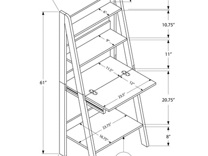 Computer Desk For Home Office, Laptop, Leaning, Storage Shelves