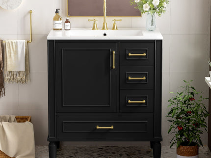 Traditional Bathroom Vanity Set With Soft Close Doors