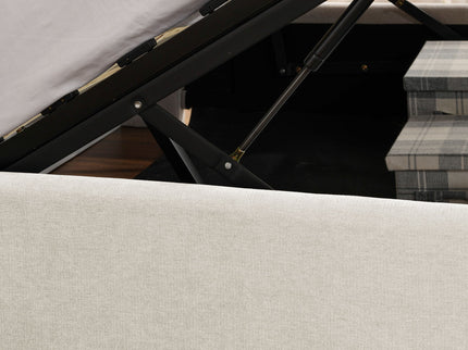 Storage Upholstered Hydraulic Platform Bed With Integrated Headboard
