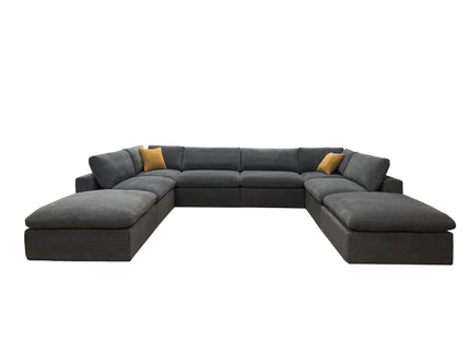 Custom Configuration Modular Sectional & Toss Pillows