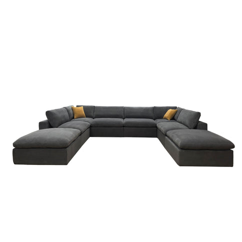 Custom Configuration Modular Sectional & Toss Pillows