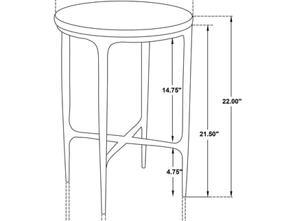 Prussia - Round Side Table - White Marble