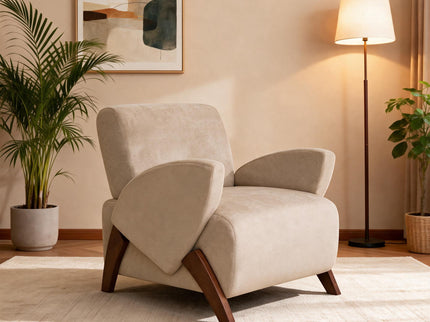 Lounge Accent Chair For Living Room - Beige Coffee